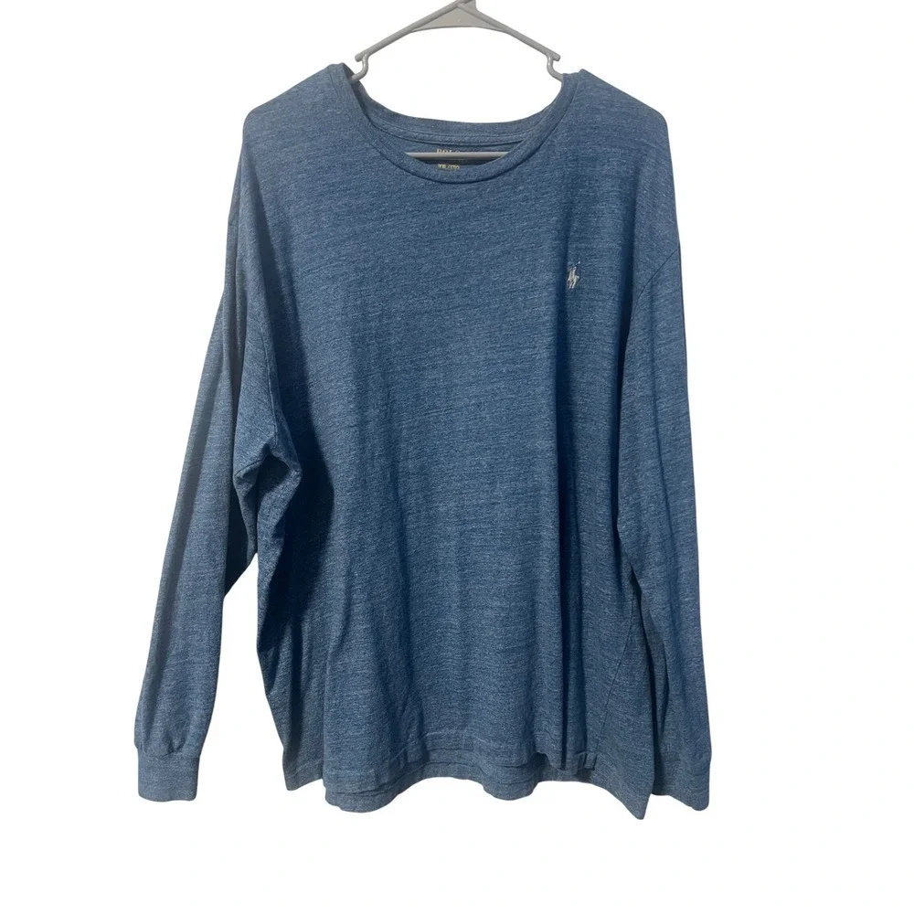 Polo Ralph Lauren Long Sleeve T-Shirt‎ Mens XXL Blue Heather